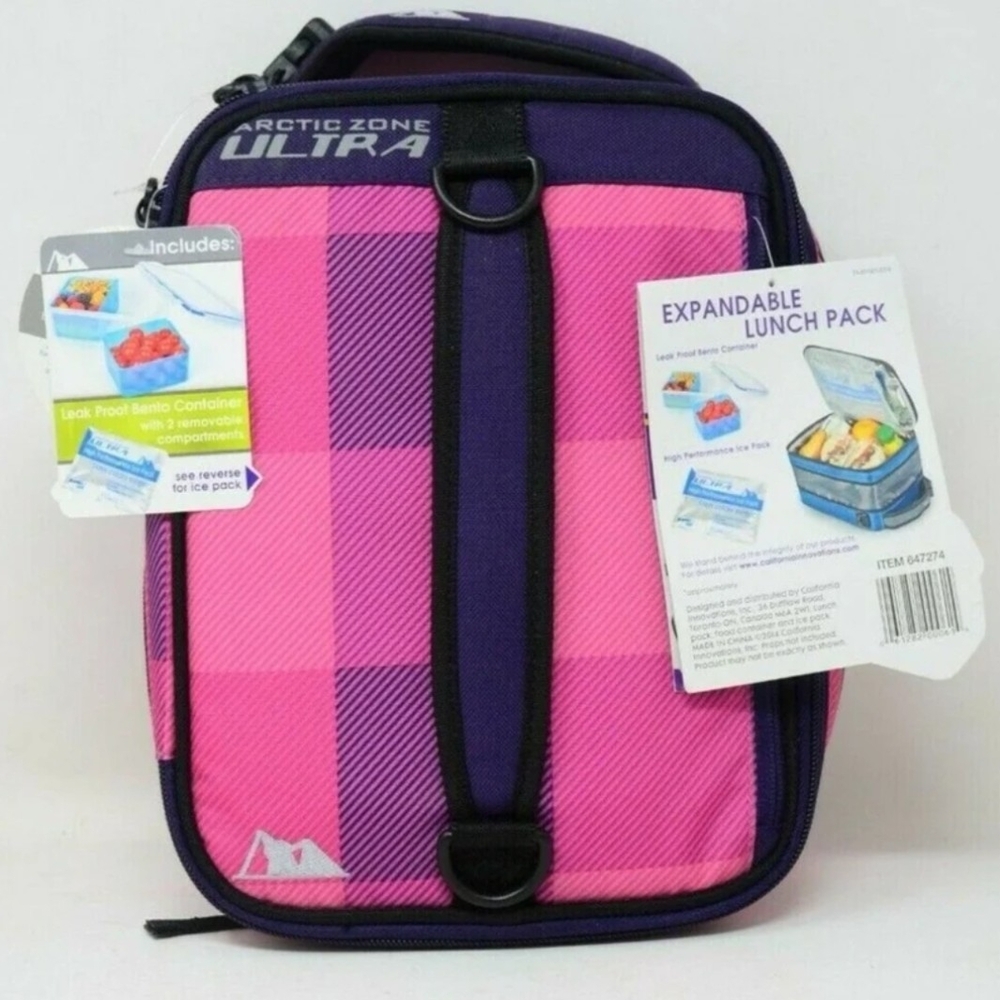 Arctic Zone Ultra Expandable Lunch Pack - Pink and Purple